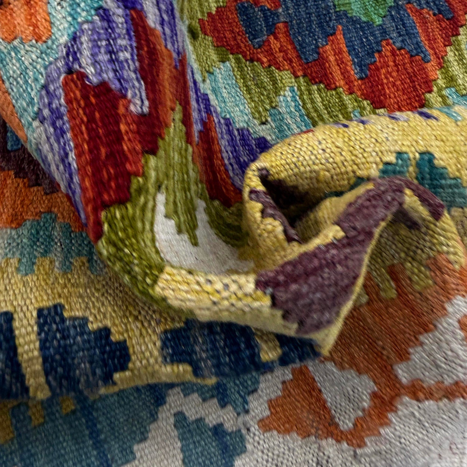 Handmade Multi Kilim Geometric 4x6 ft