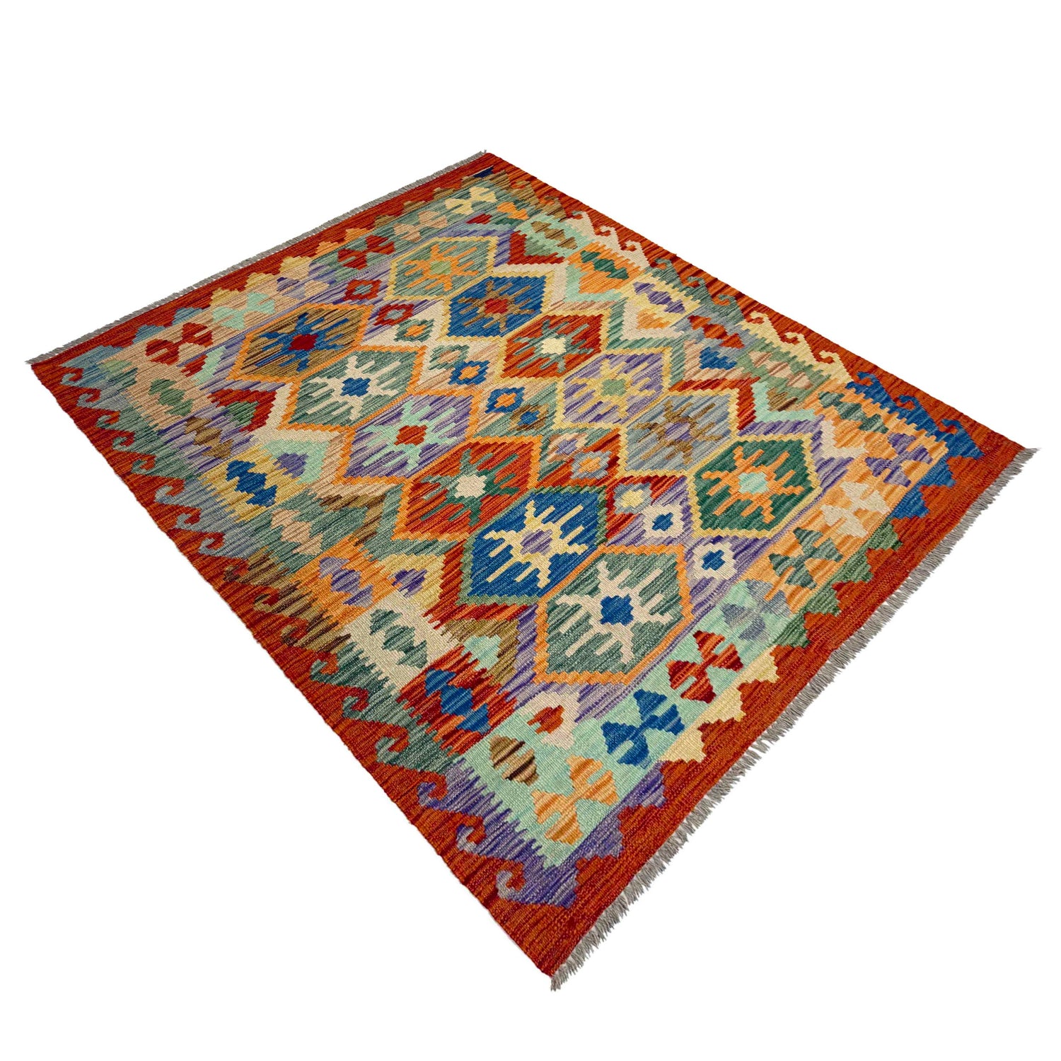 Handmade Multi Kilim Geometric 4x6 ft