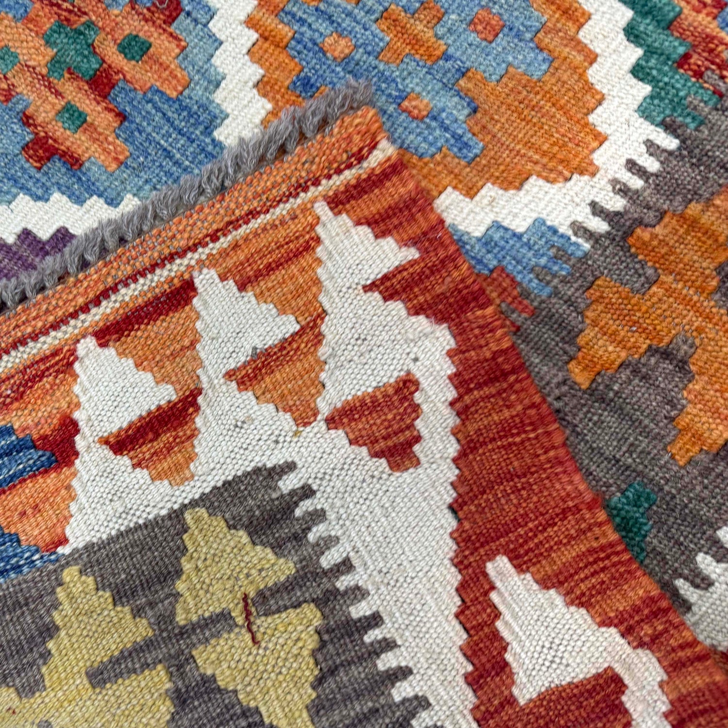 Handmade Multi Kilim Geometric 4x7 ft