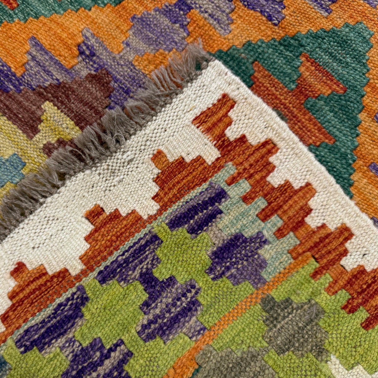 Handmade Multi Kilim Geometric 4x6 ft