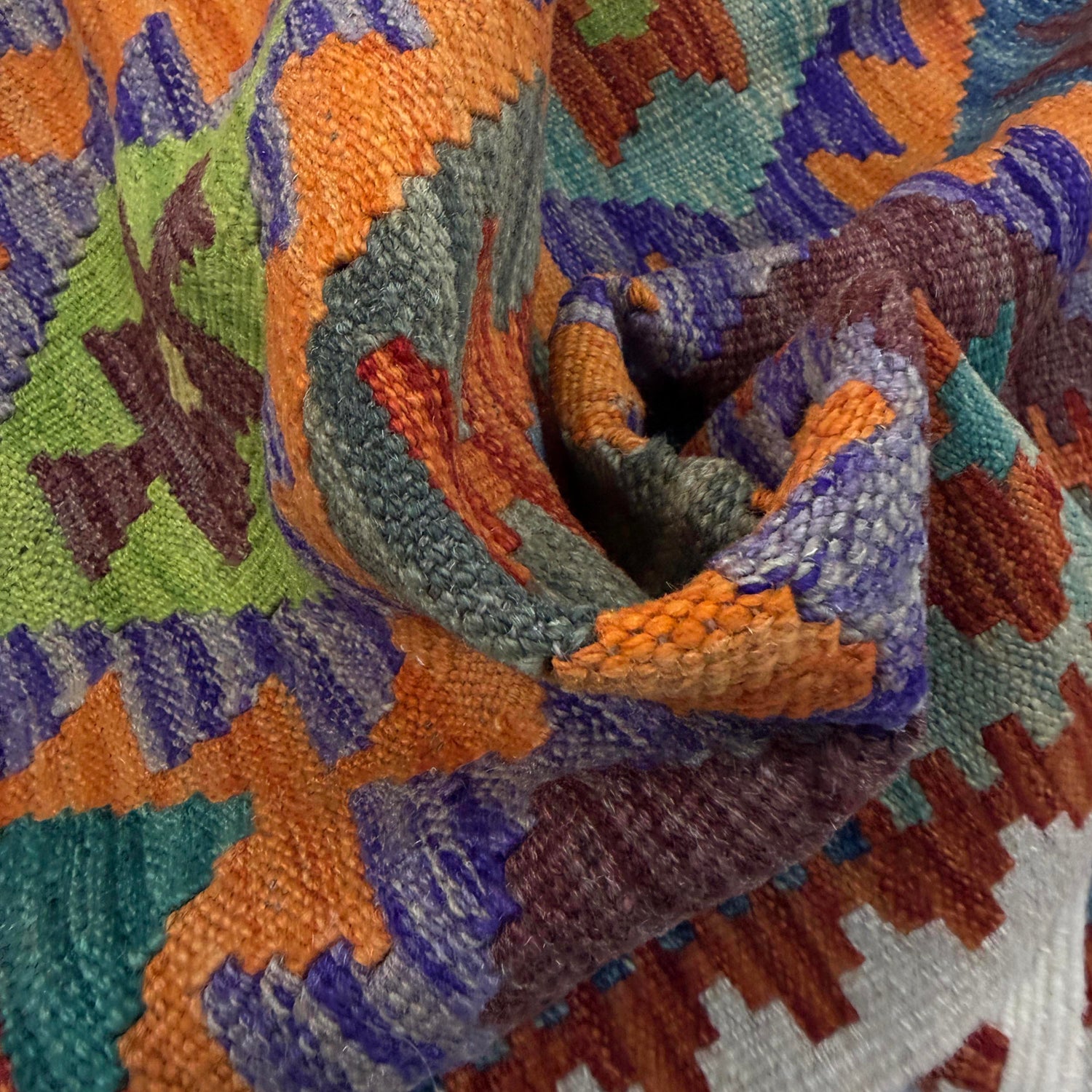 Handmade Multi Kilim Geometric 4x6 ft