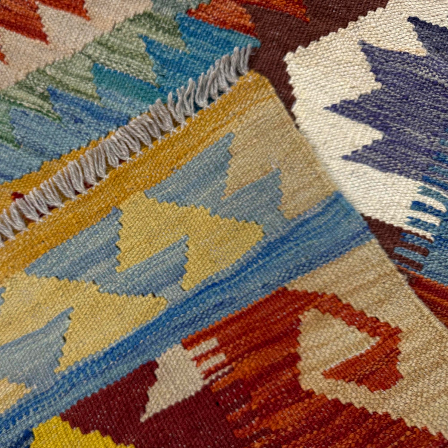 Handmade Multi Kilim Geometric 4x6 ft