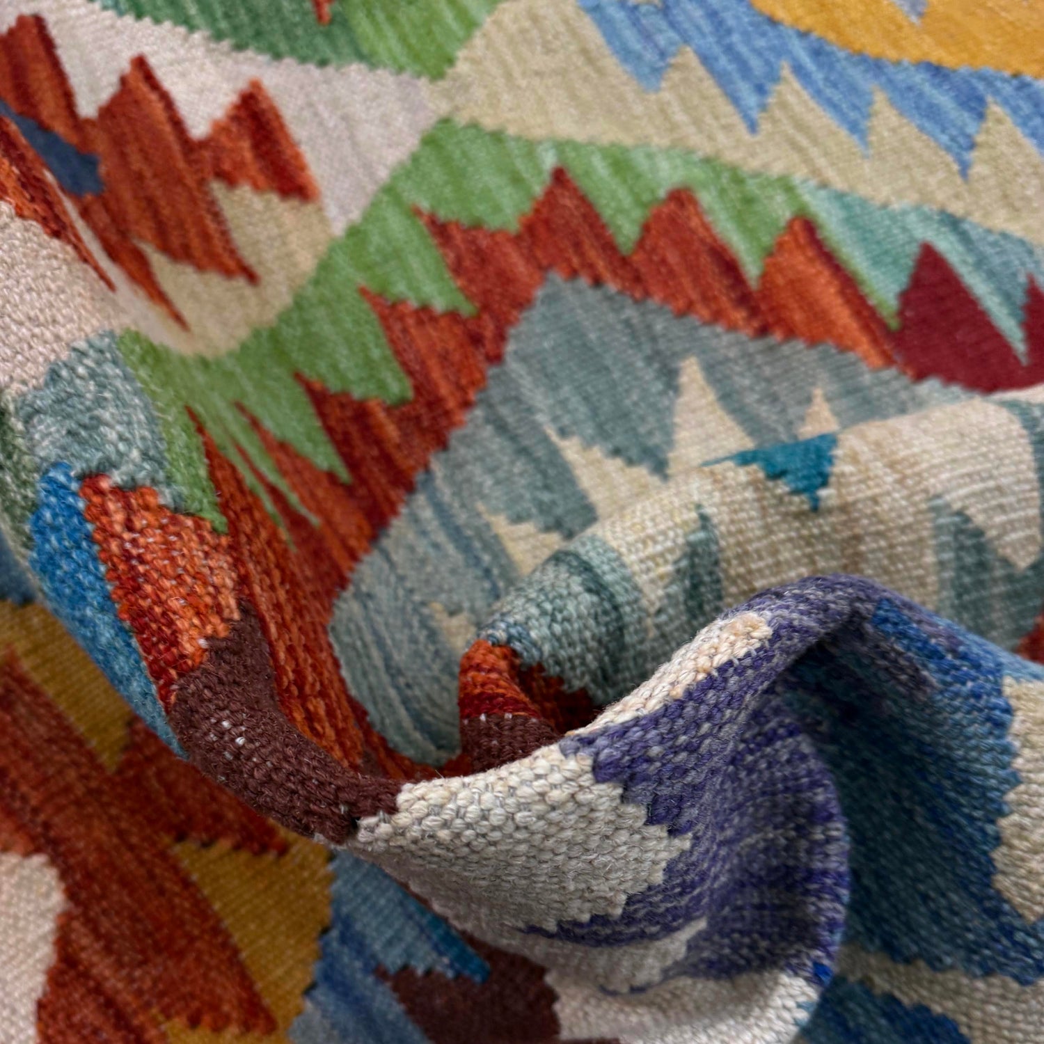Handmade Multi Kilim Geometric 4x6 ft