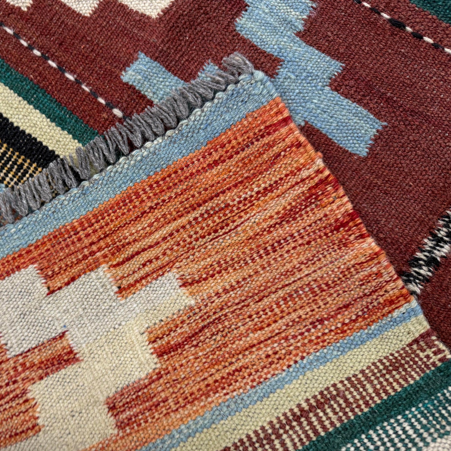 Handmade Multi Kilim Geometric 5x8 ft