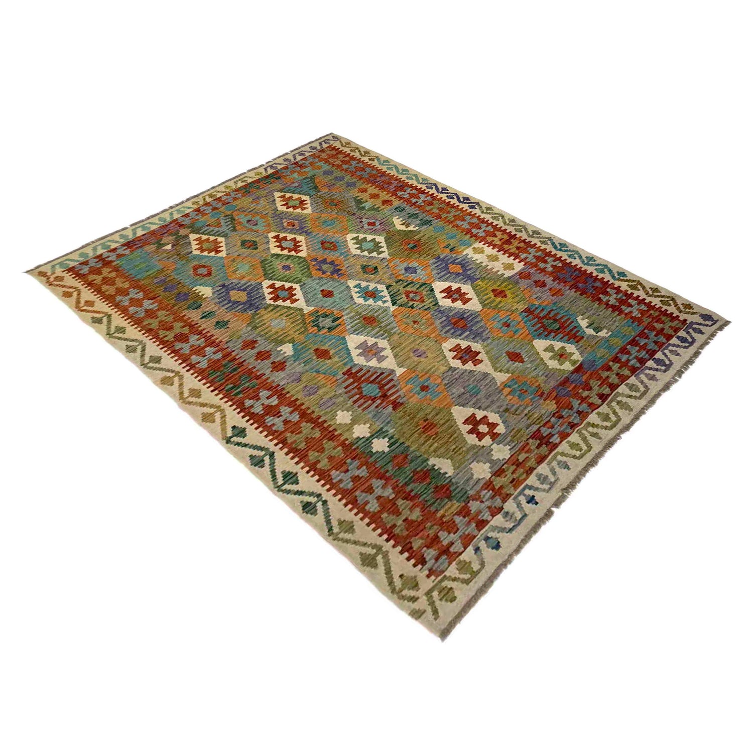 Handmade Multi Kilim Geometric 5x8 ft