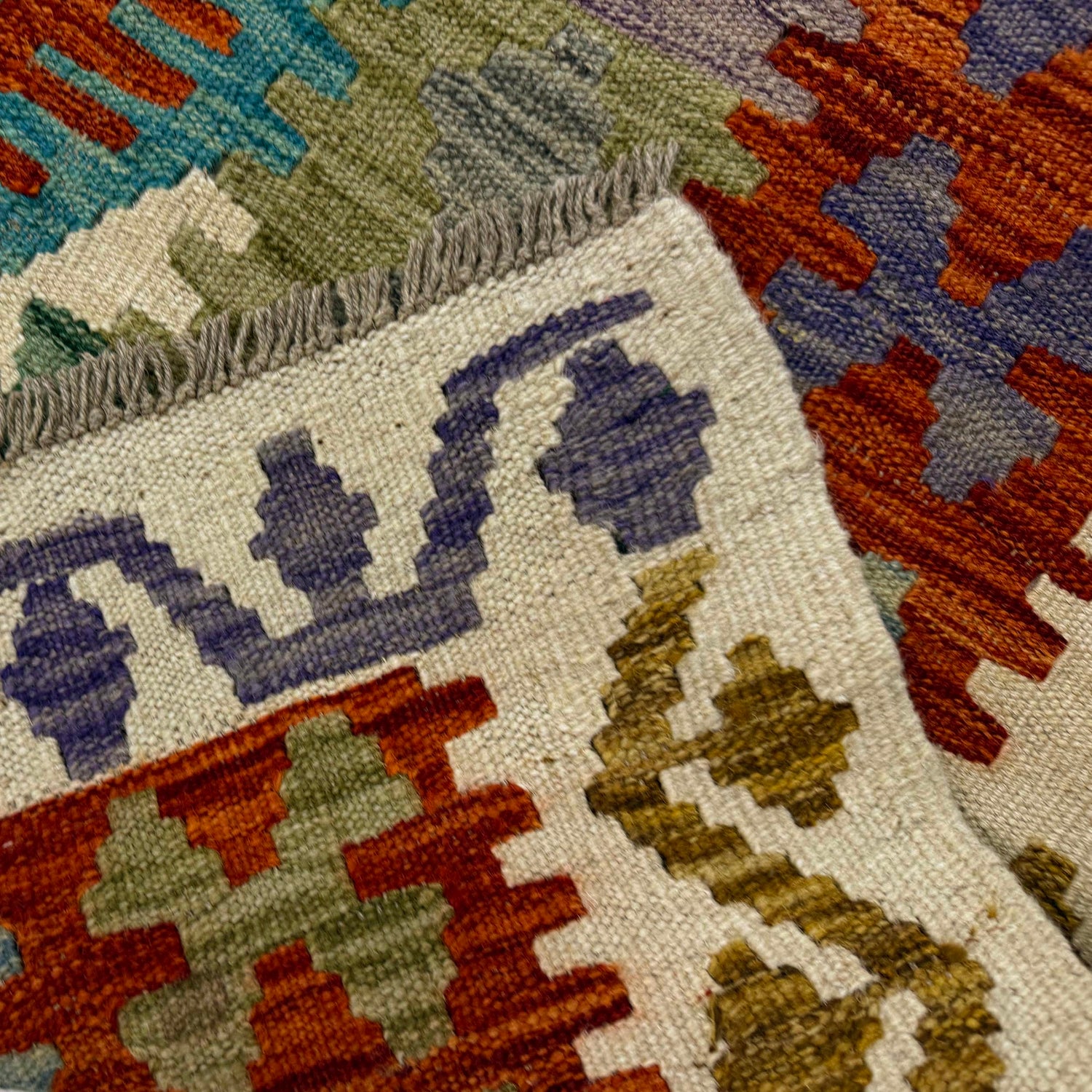 Handmade Multi Kilim Geometric 5x8 ft