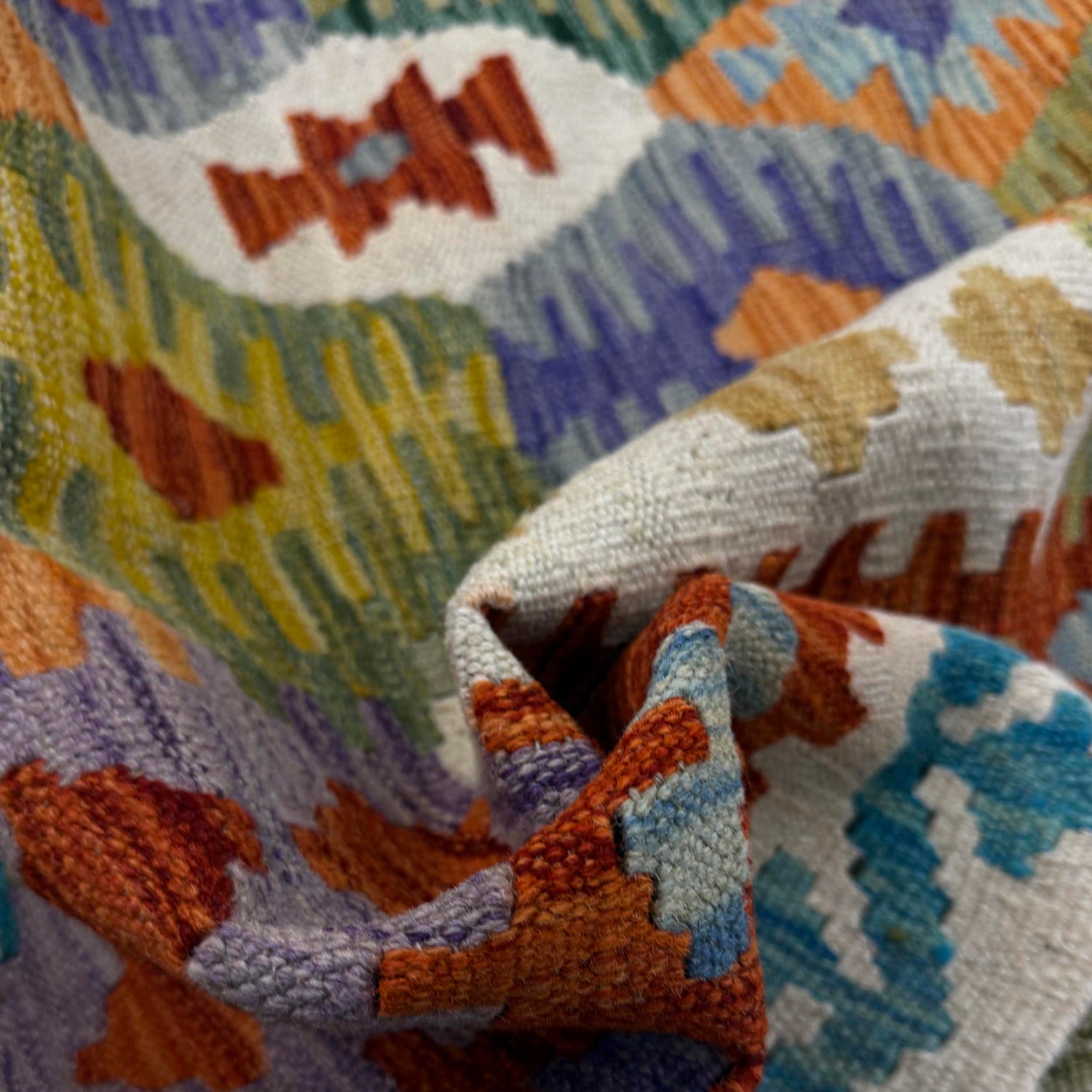 Handmade Multi Kilim Geometric 5x8 ft