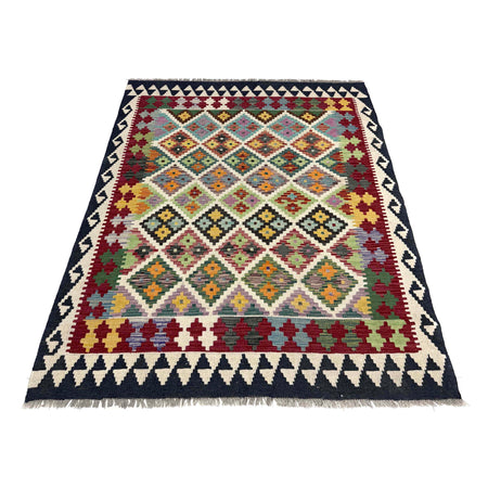 Handmade Multi Kilim Geometric 4x6 ft