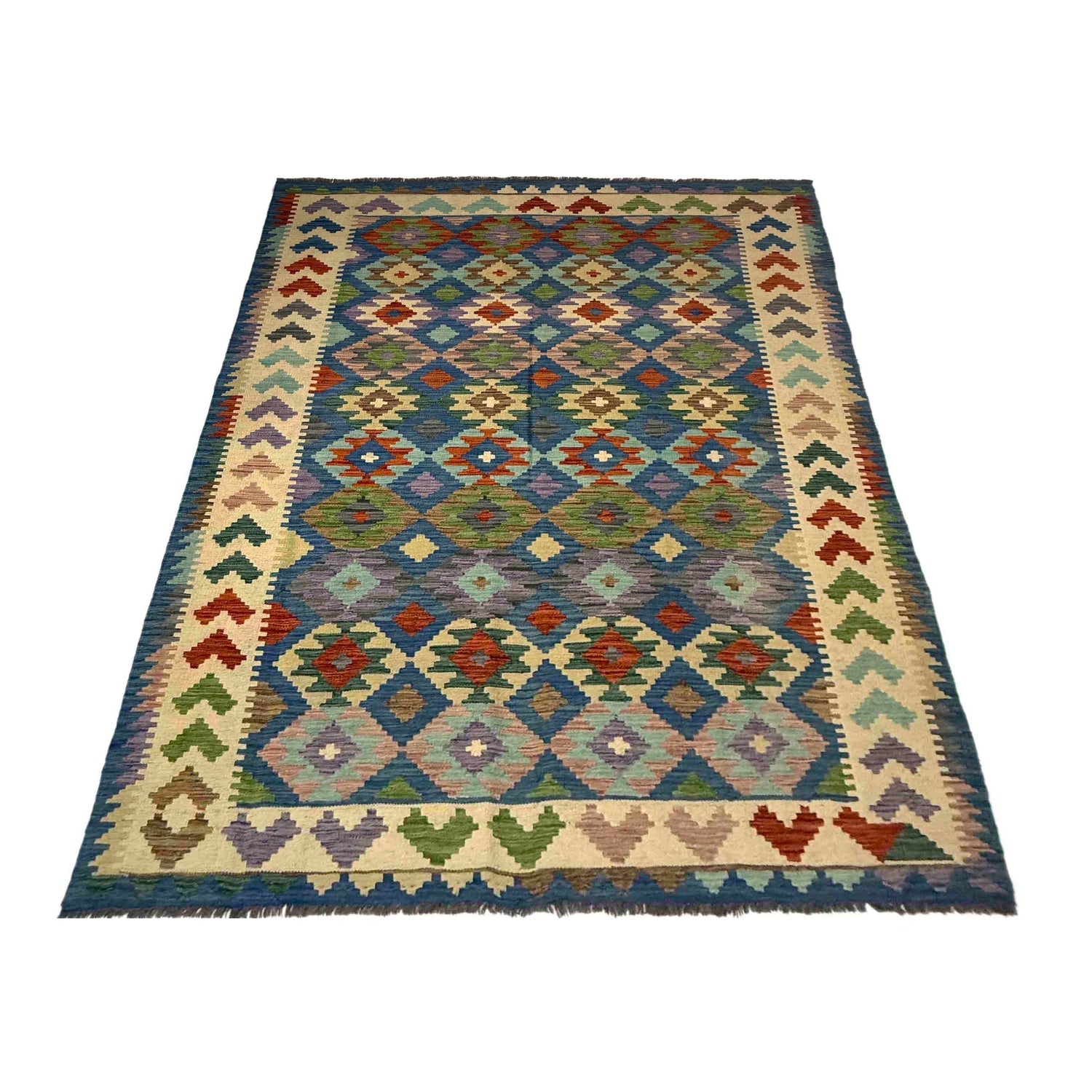 Handmade Multi Kilim Geometric 5x8 ft
