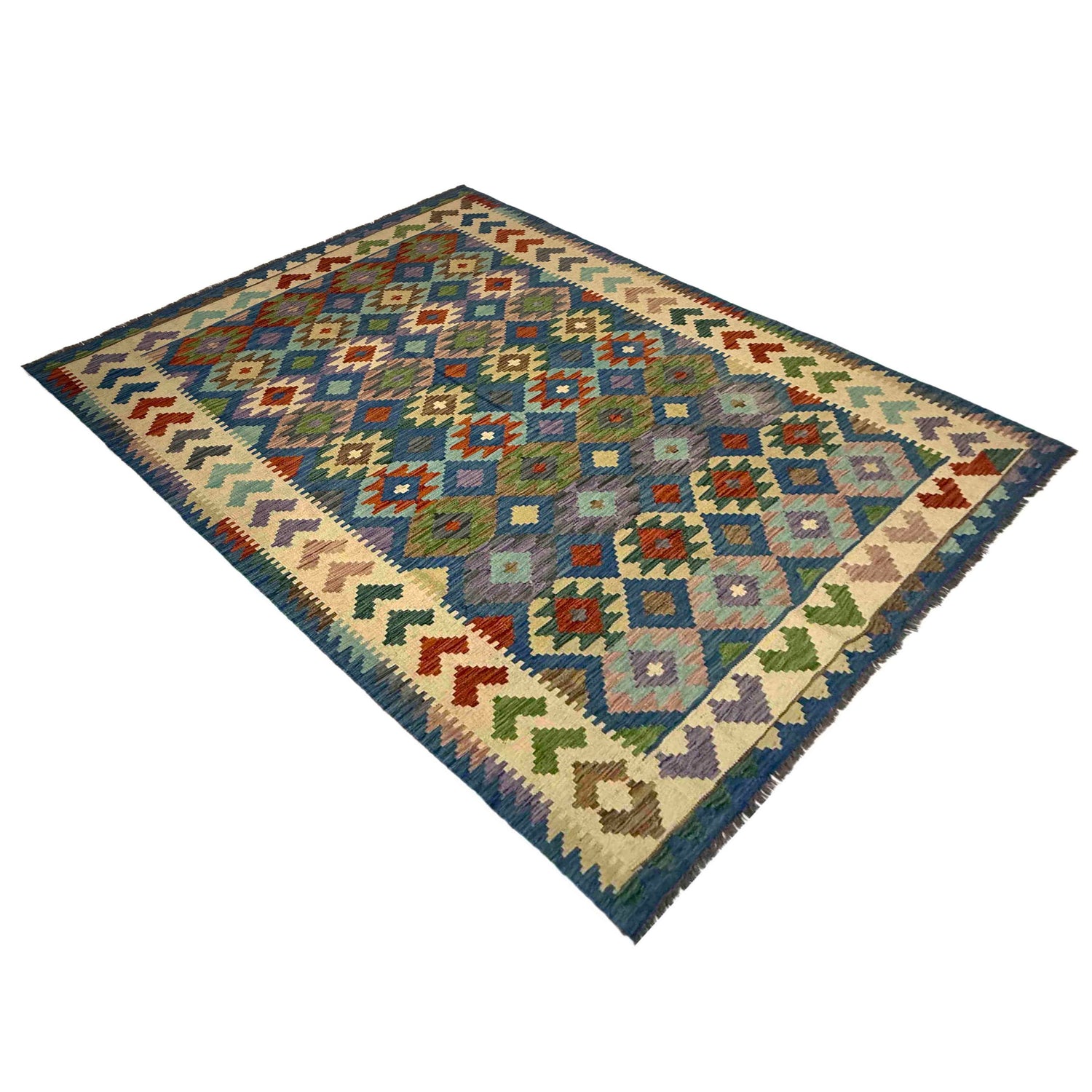 Handmade Multi Kilim Geometric 5x8 ft