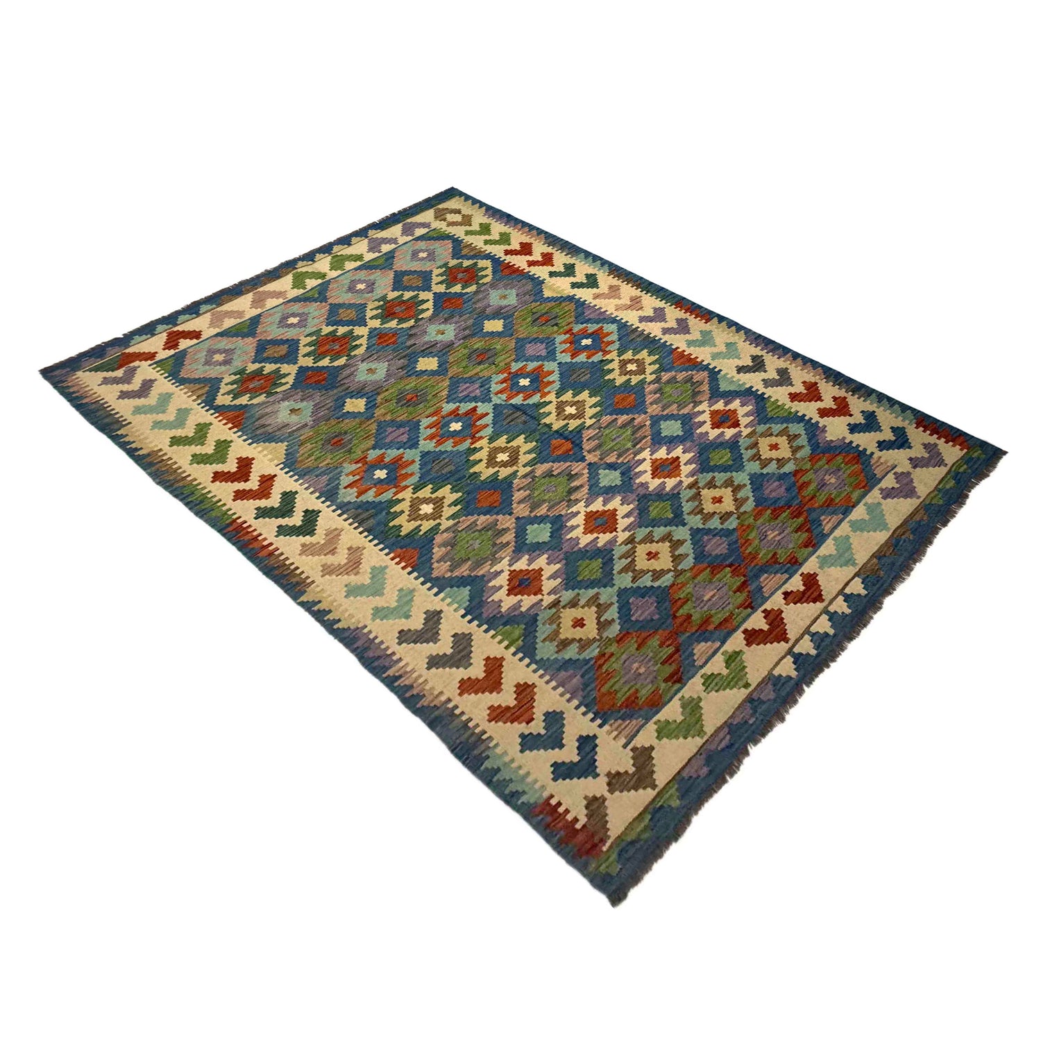Handmade Multi Kilim Geometric 5x8 ft