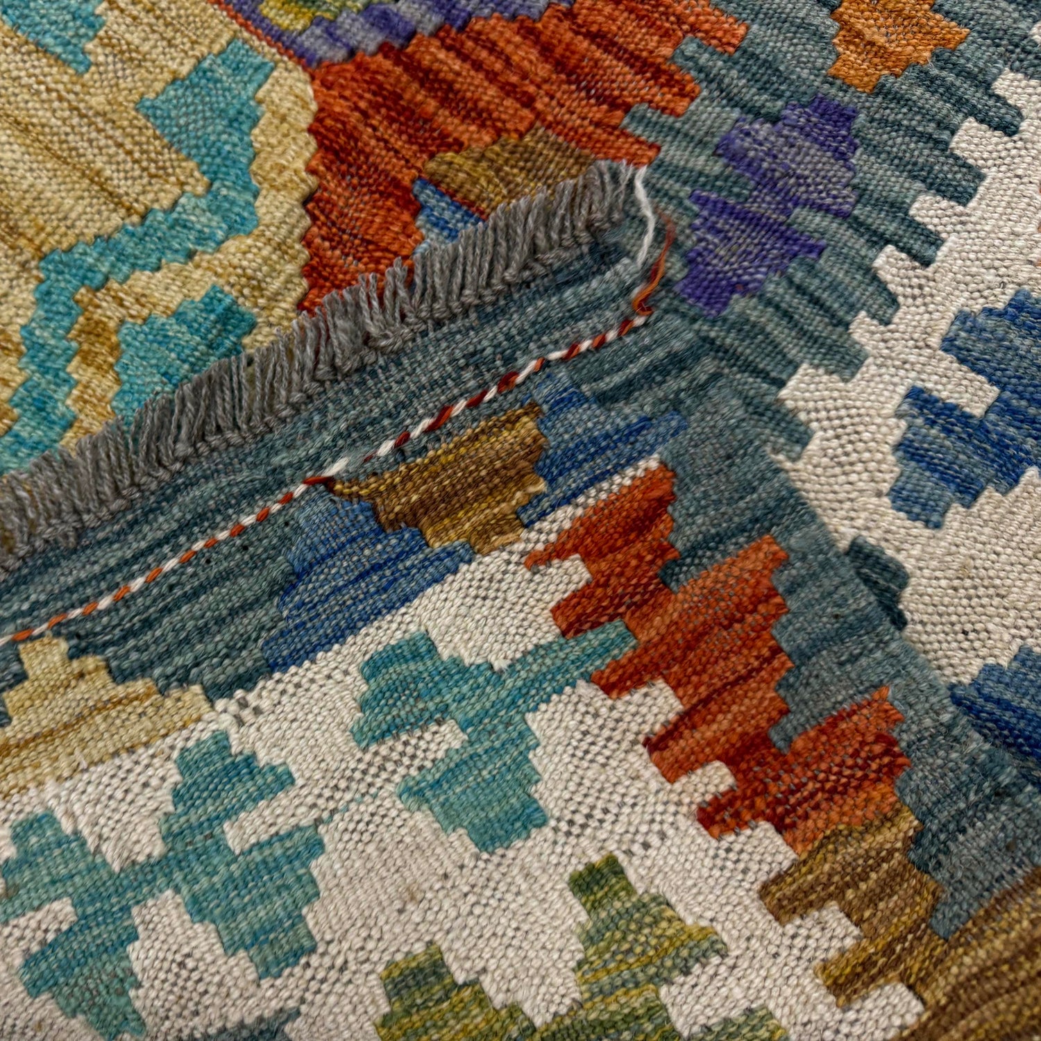 Handmade Multi Kilim Geometric 5x8 ft