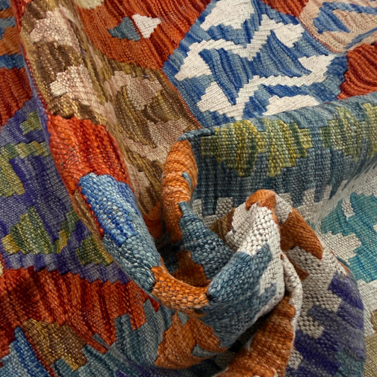 Handmade Multi Kilim Geometric 5x8 ft