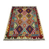 Handmade Multi Kilim Geometric 4x6 ft