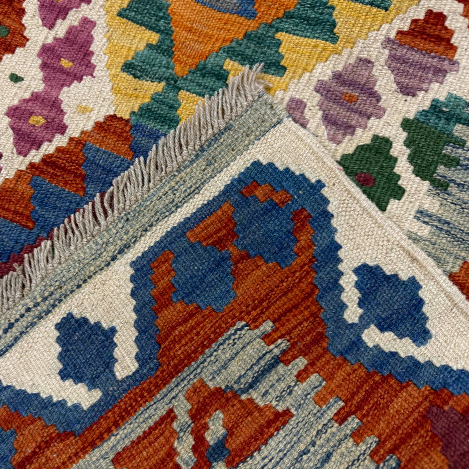 Handmade Multi Kilim Geometric 4x6 ft