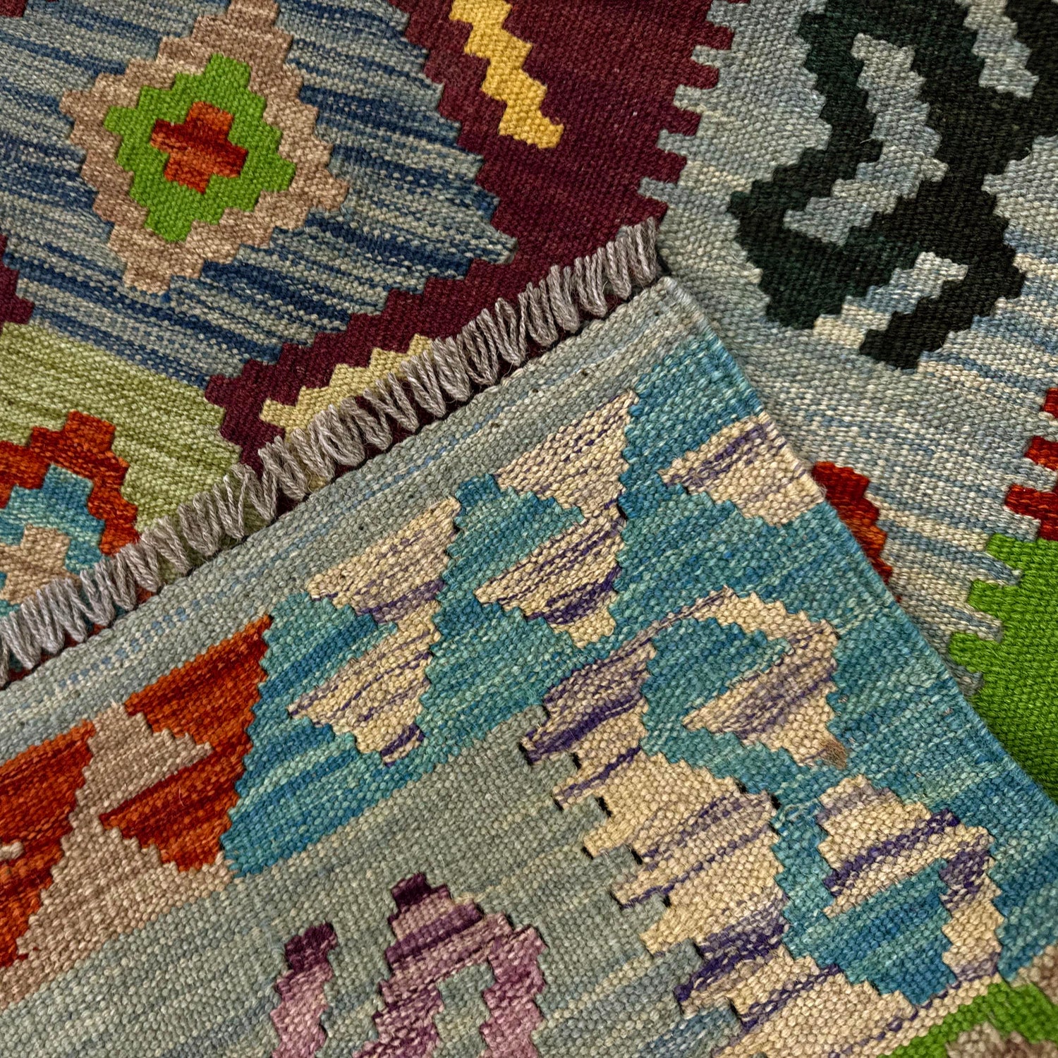 Handmade Multi Kilim Geometric 4x6 ft