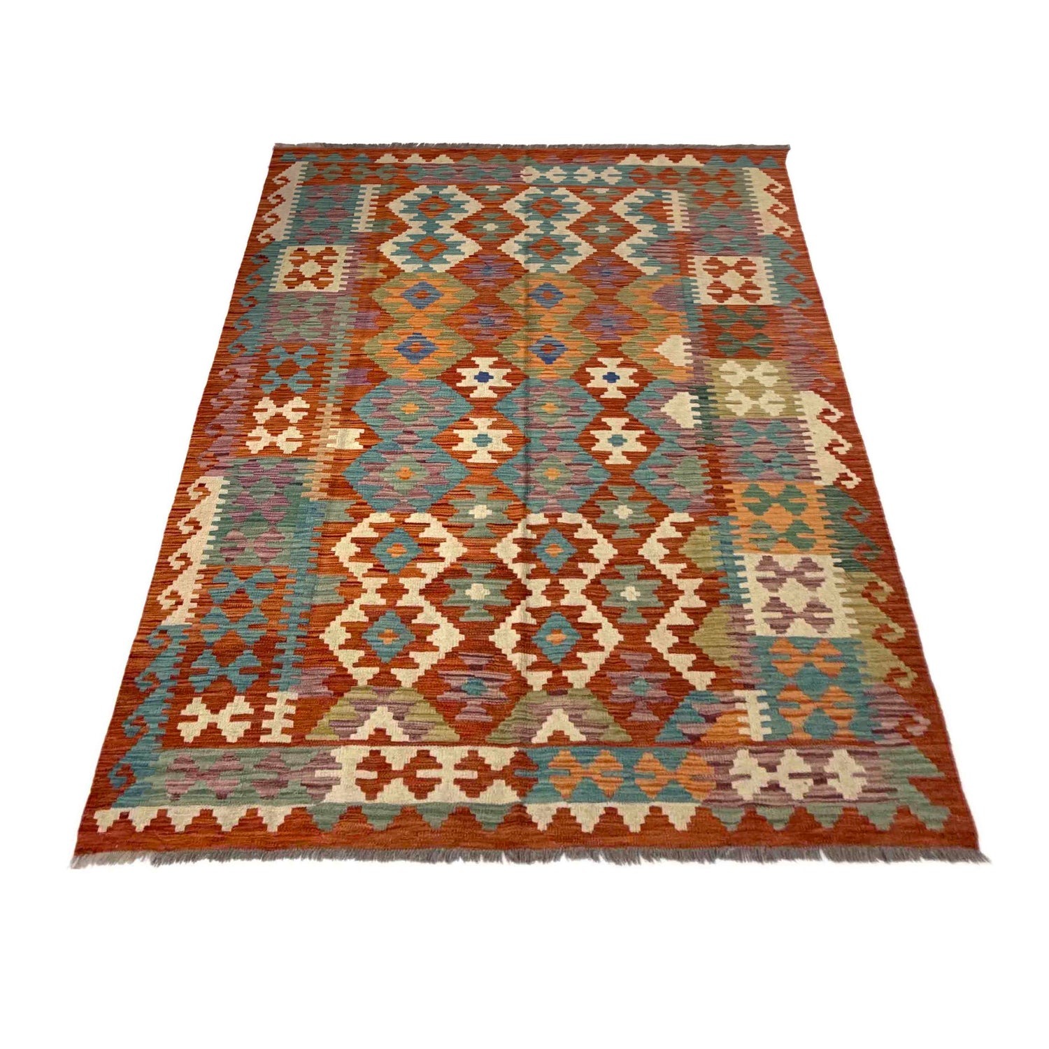 Handmade Multi Kilim Geometric 5x8 ft