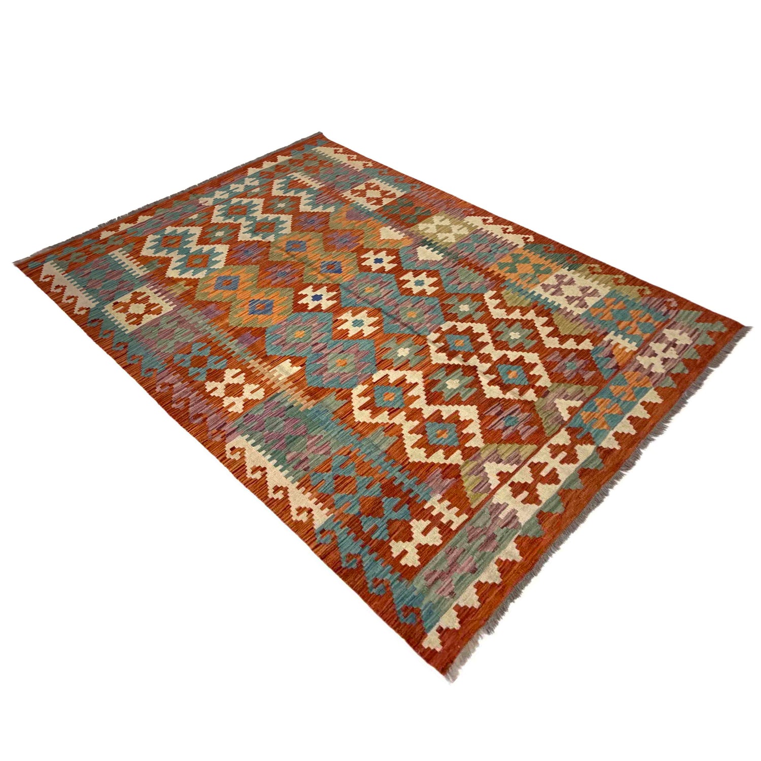 Handmade Multi Kilim Geometric 5x8 ft
