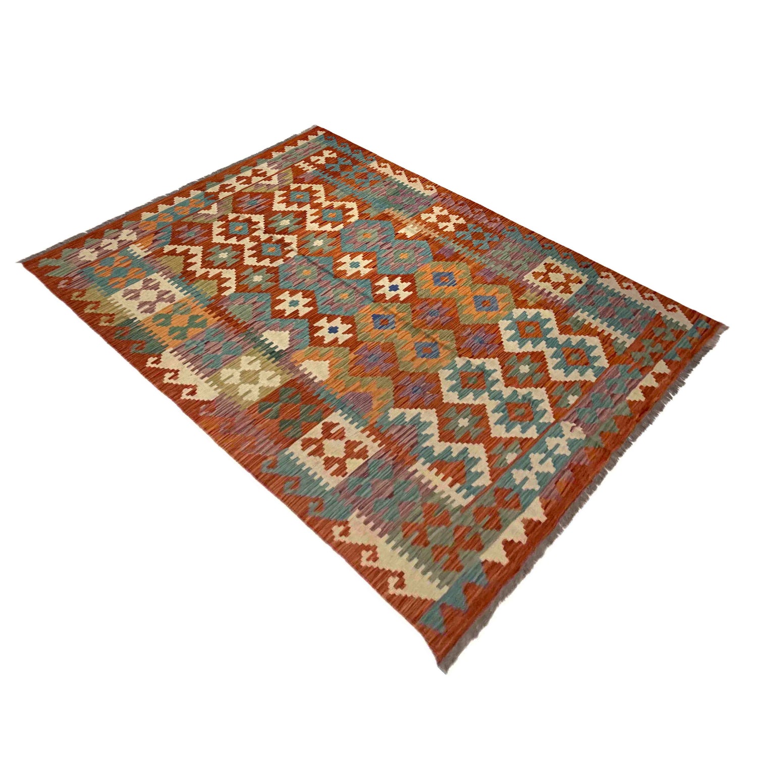 Handmade Multi Kilim Geometric 5x8 ft