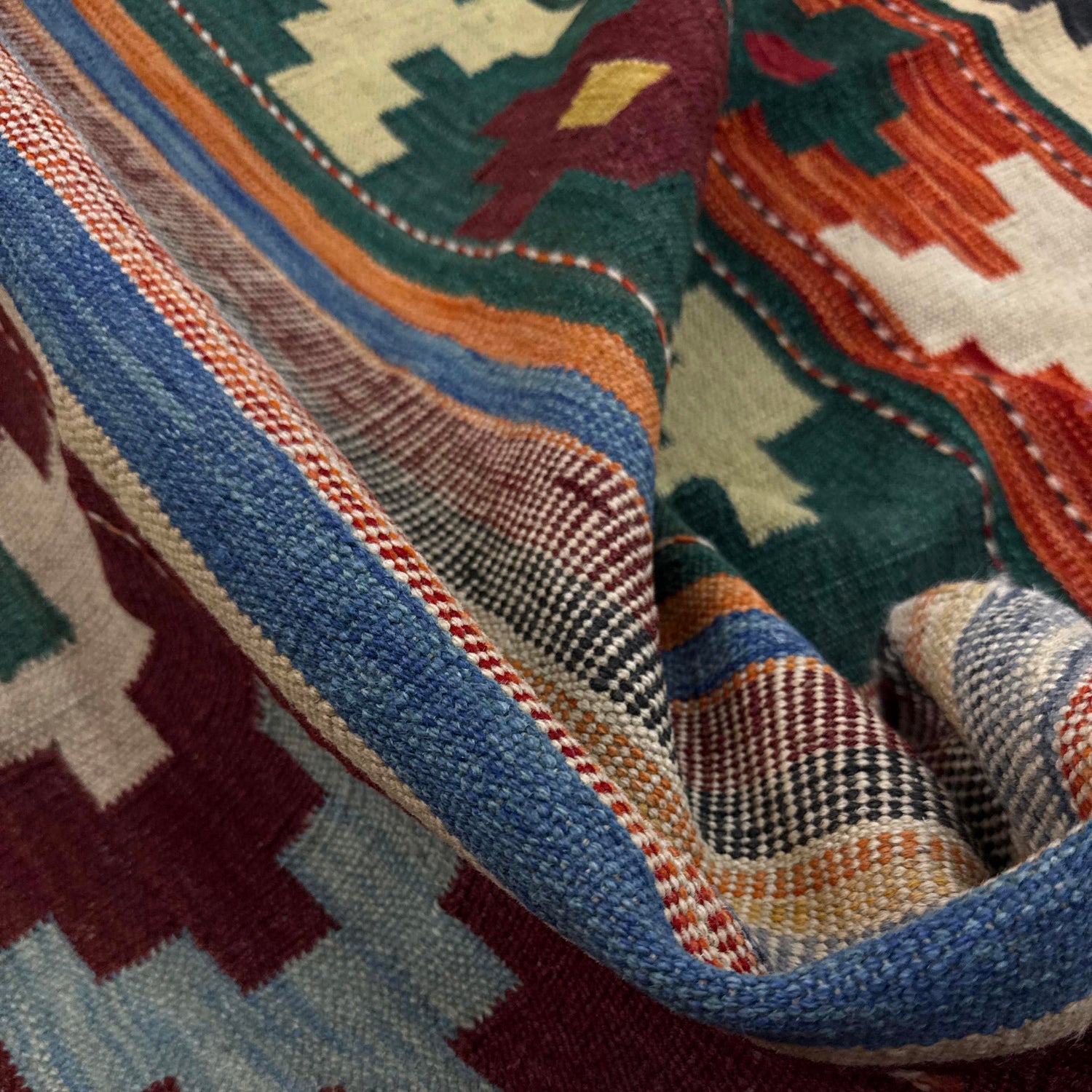 Handmade Multi Kilim Geometric 5x8 ft