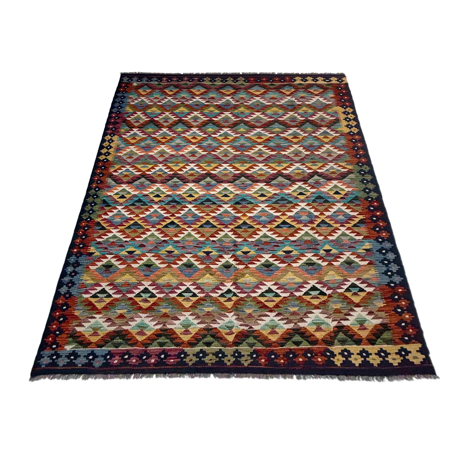 Handmade Multi Kilim Geometric 5x8 ft