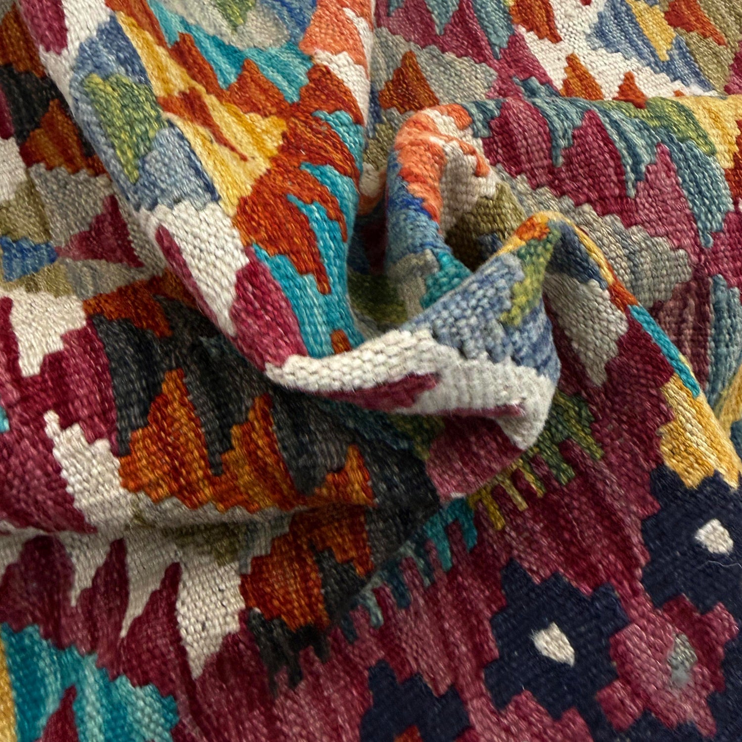 Handmade Multi Kilim Geometric 5x8 ft