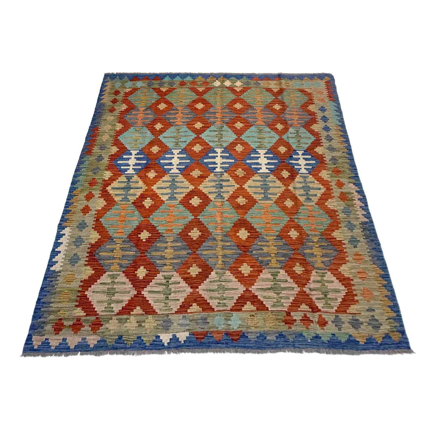 Handmade Multi Kilim Geometric 5x8 ft