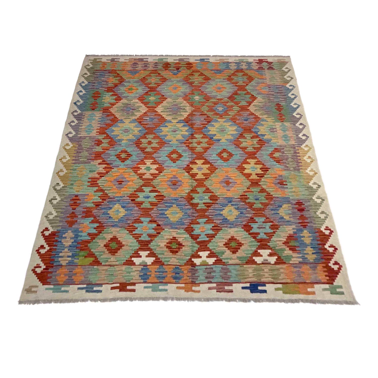 Handmade Multi Kilim Geometric 5x8 ft
