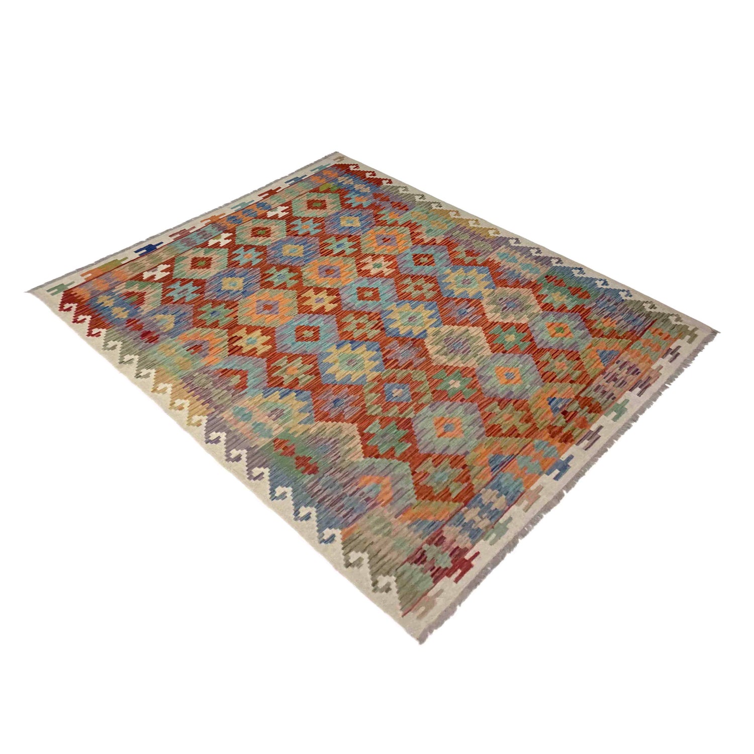 Handmade Multi Kilim Geometric 5x8 ft