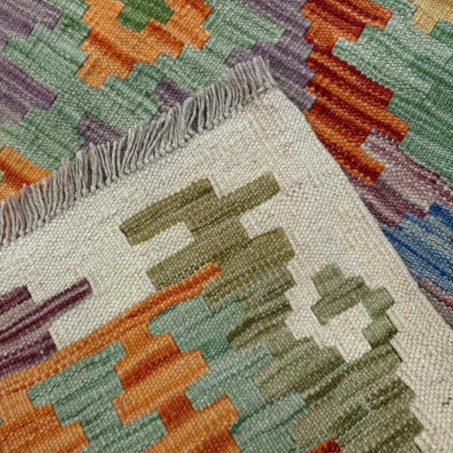 Handmade Multi Kilim Geometric 5x8 ft