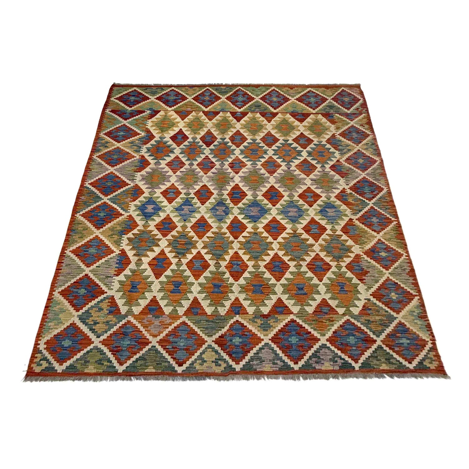 Handmade Multi Kilim Geometric 5x8 ft