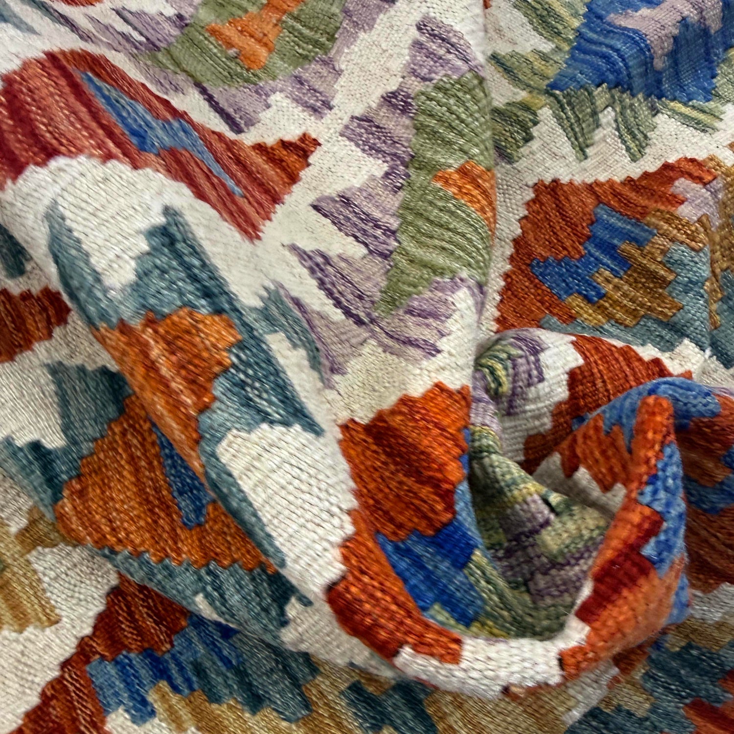 Handmade Multi Kilim Geometric 5x8 ft