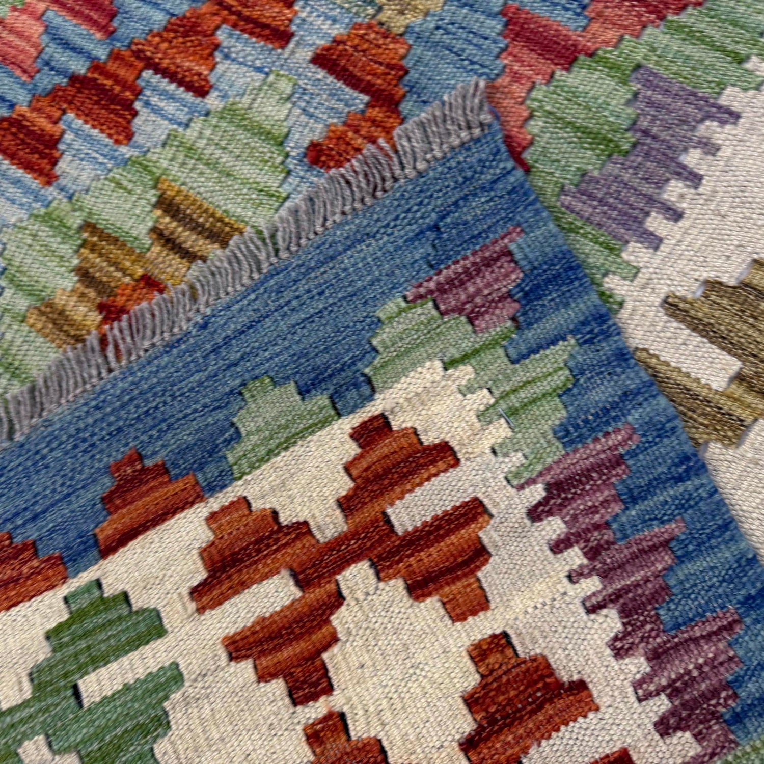 Handmade Multi Kilim Geometric 5x8 ft