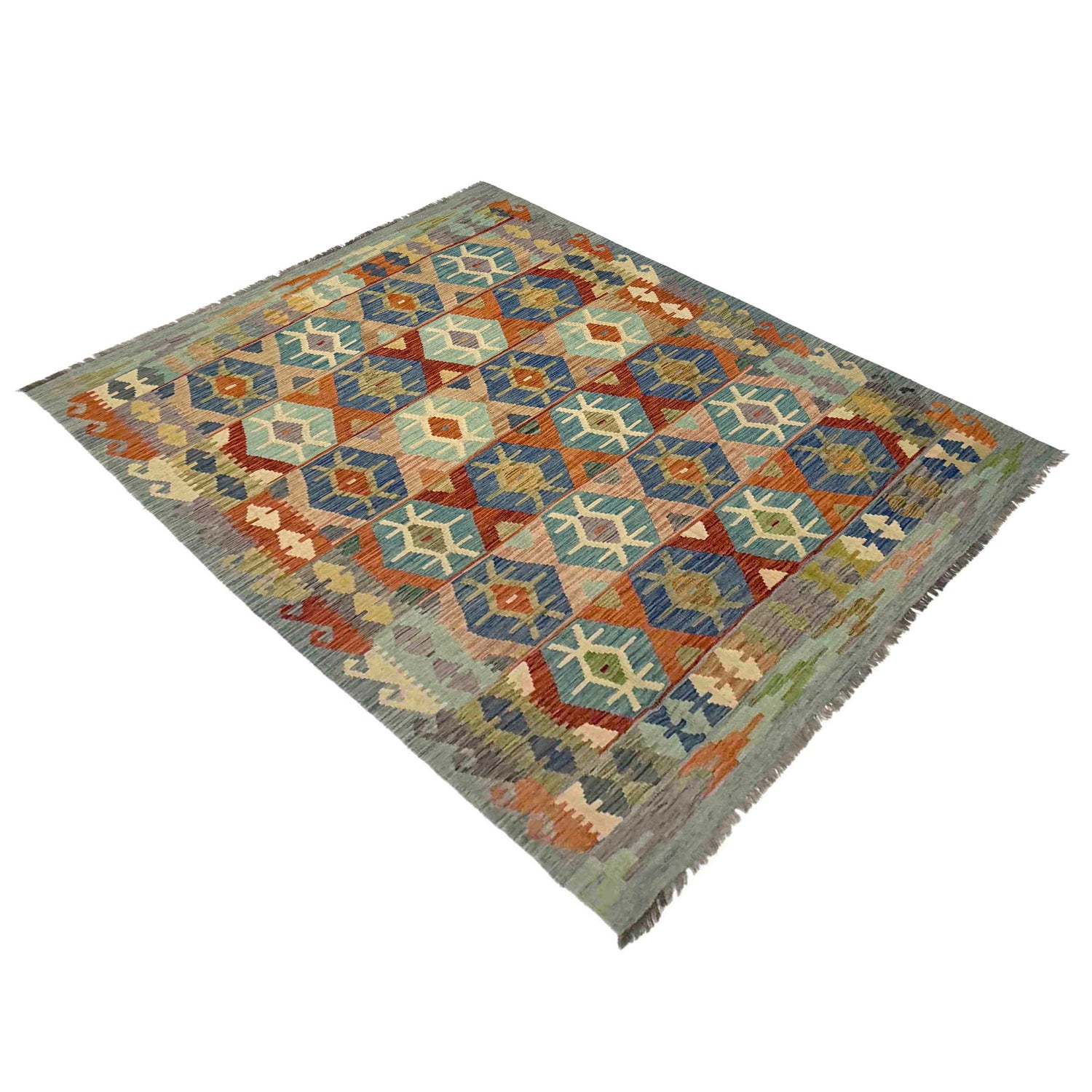 Handmade Multi Kilim Geometric 5x8 ft