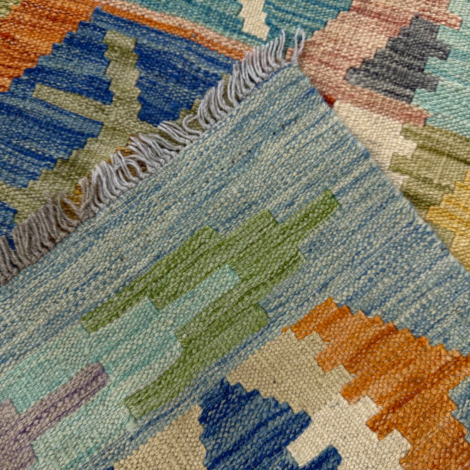 Handmade Multi Kilim Geometric 5x8 ft