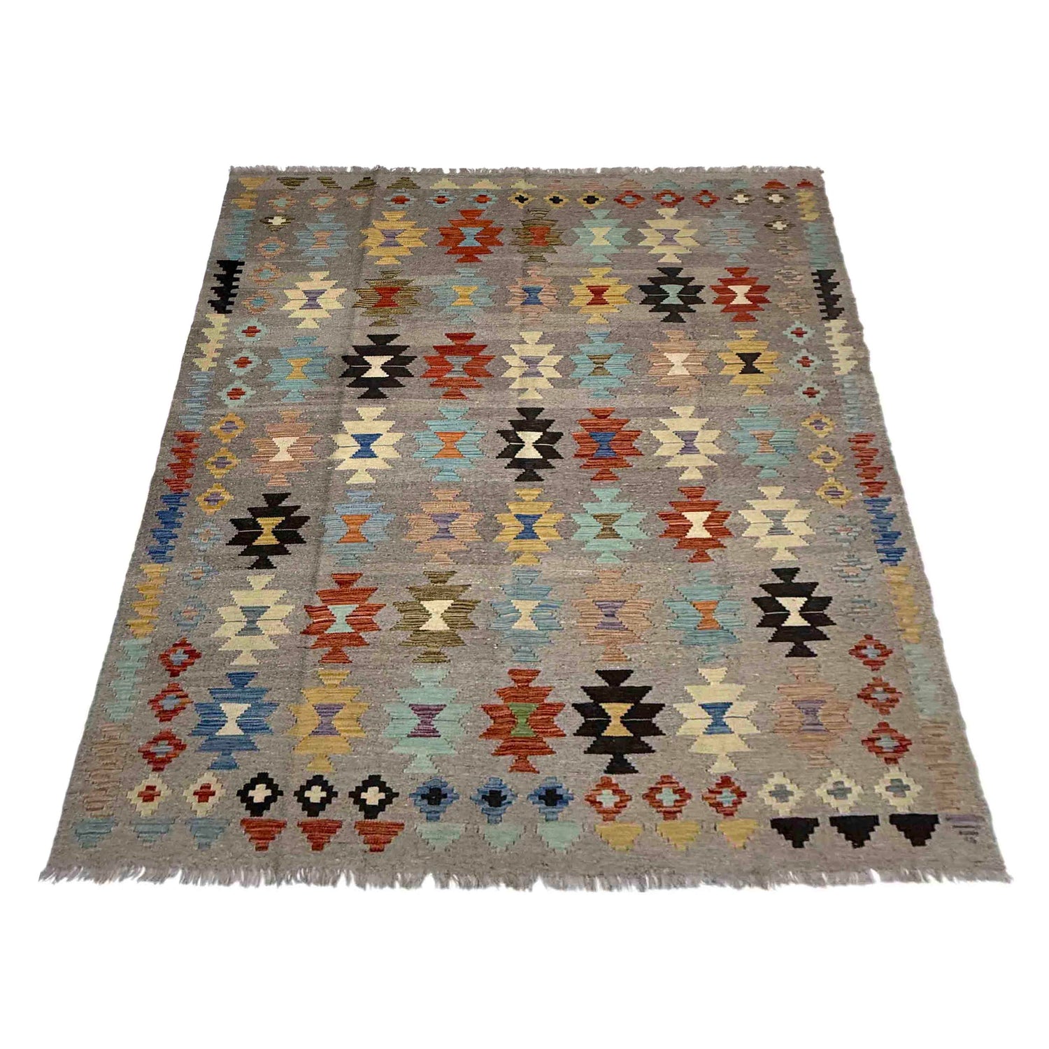 Handmade Multi Kilim Geometric 5x8 ft