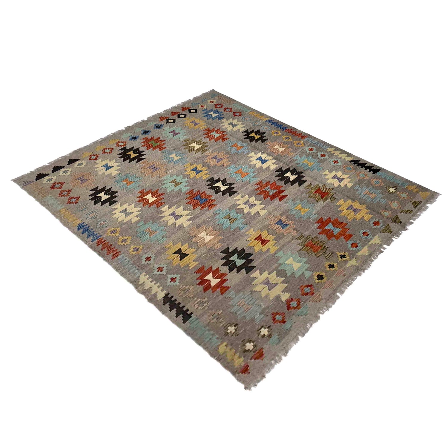 Handmade Multi Kilim Geometric 5x8 ft