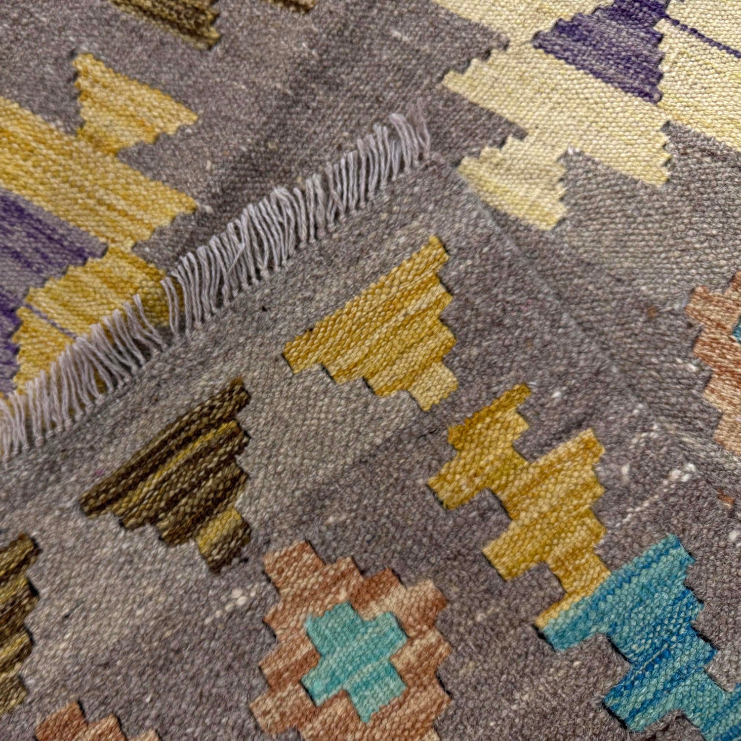 Handmade Multi Kilim Geometric 5x8 ft