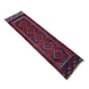 Mashwani Area Rug Runner Handmade Deep Red Geometric 8'