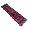 Mashwani Area Rug Runner Handmade Deep Red Geometric 8'