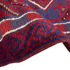 Mashwani Area Rug Runner Handmade Deep Red Geometric 8'
