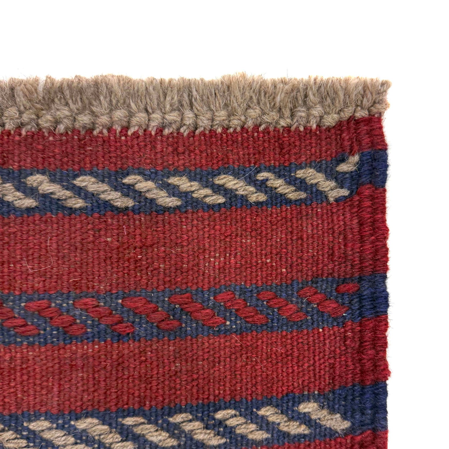 Mashwani Runner Rug Handmade Deep Red Geometric 8' Runner
