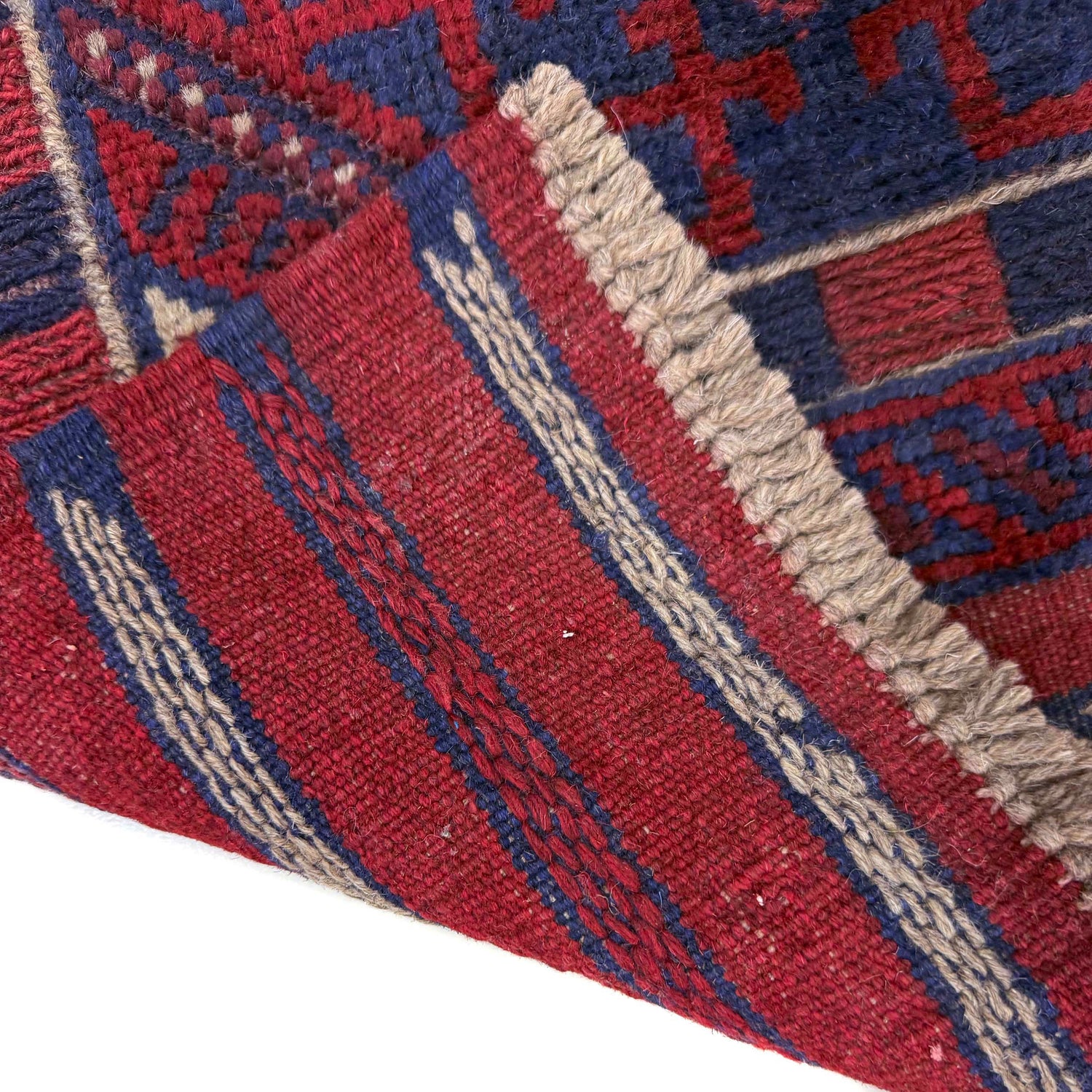 Mashwani Runner Rug Handmade Deep Red Geometric 8' Runner