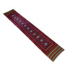Mashwani Area Rug Runner Handmade Deep Red Geometric 8'