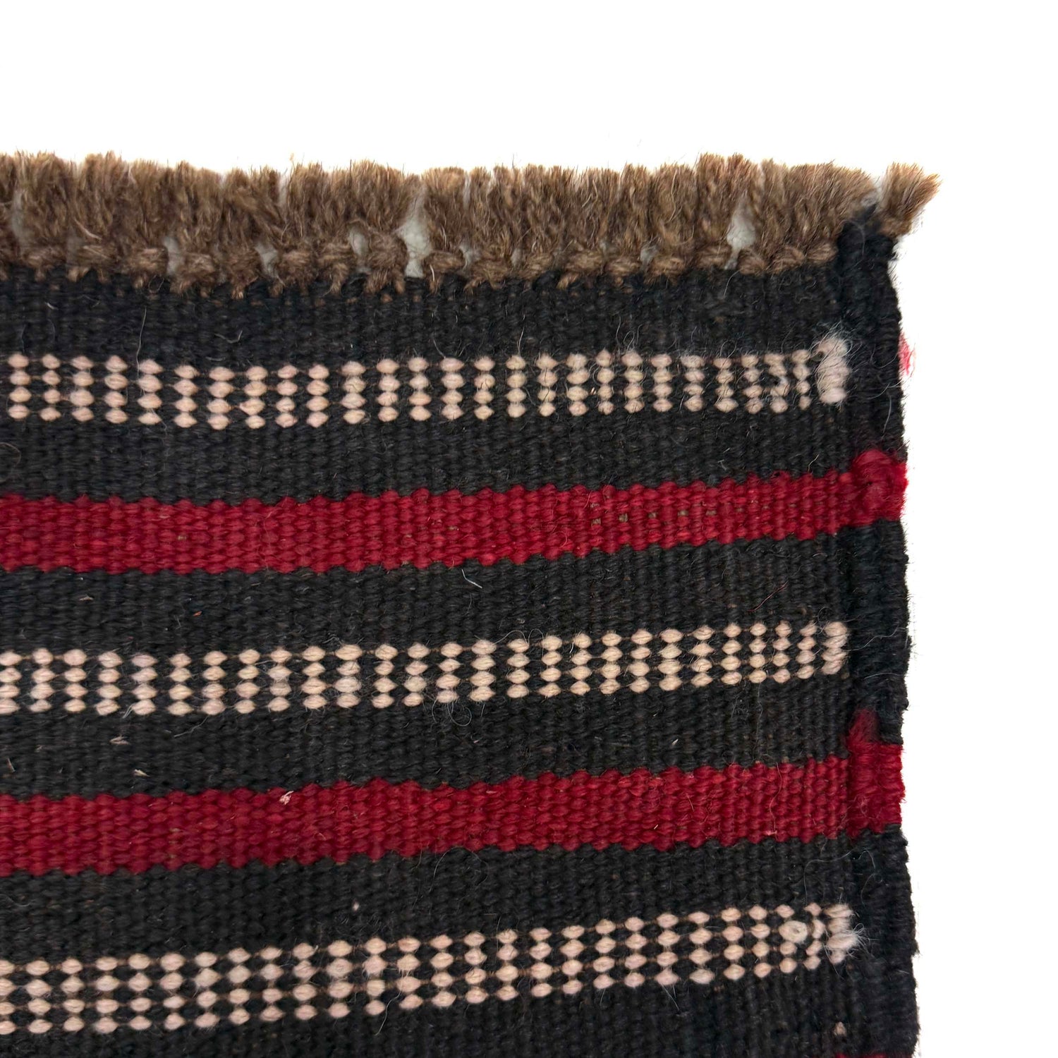 Mashwani Area Rug Runner Handmade Deep Red Geometric 8'