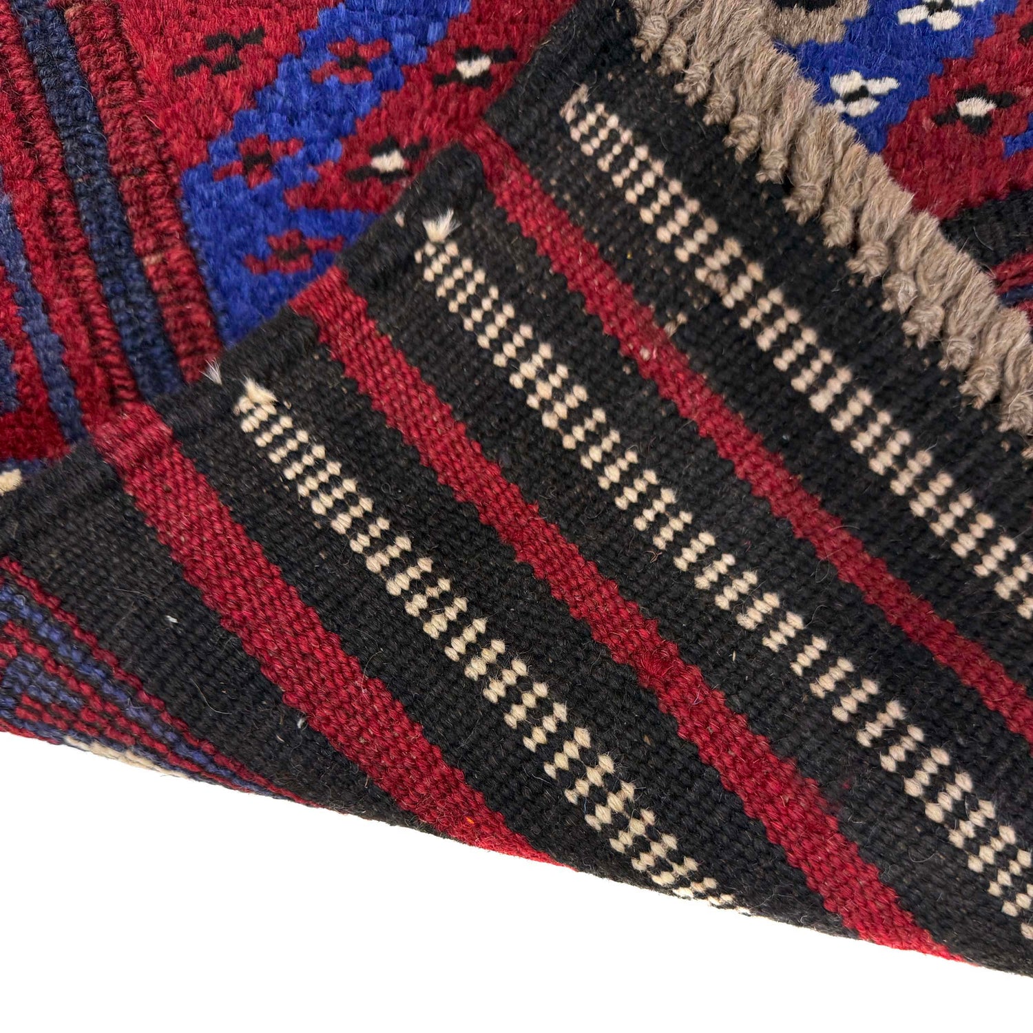 Mashwani Runner Rug Handmade Deep Red Geometric 8' Runner
