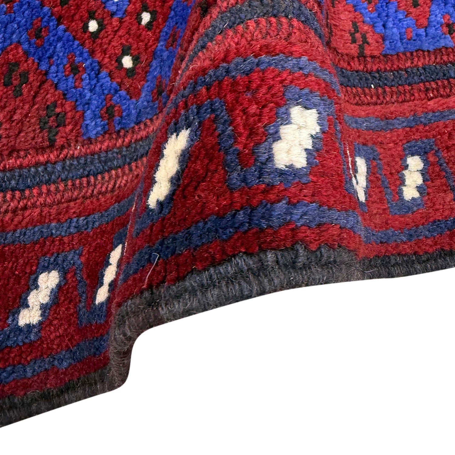 Mashwani Runner Rug Handmade Deep Red Geometric 8' Runner