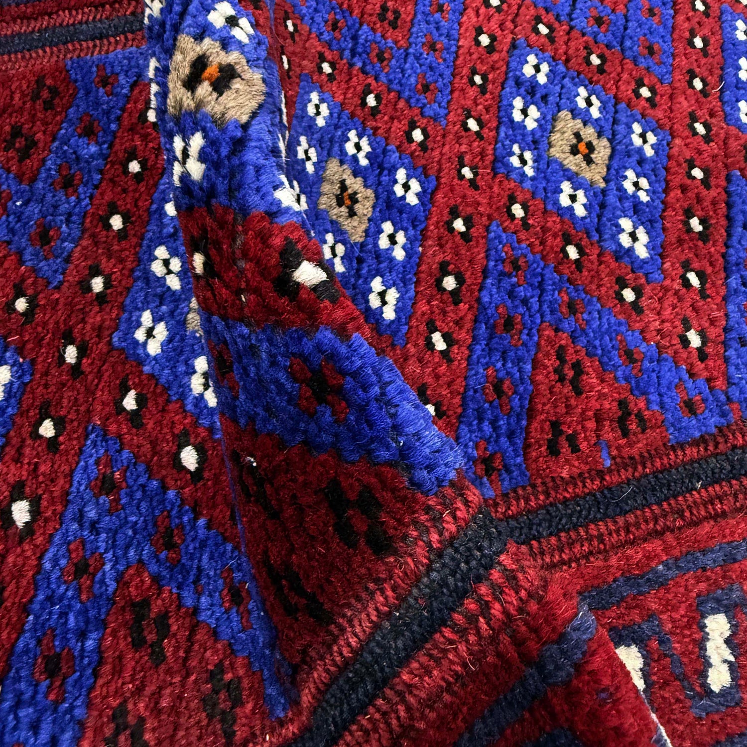 Mashwani Runner Rug Handmade Deep Red Geometric 8' Runner