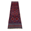 Mashwani Area Rug Runner Handmade Deep Red Geometric 8'