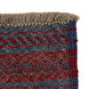 Mashwani Area Rug Runner Handmade Deep Red Geometric 8'